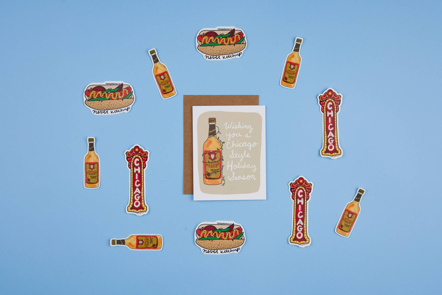 Chicago-Style Malort Vinyl Sticker