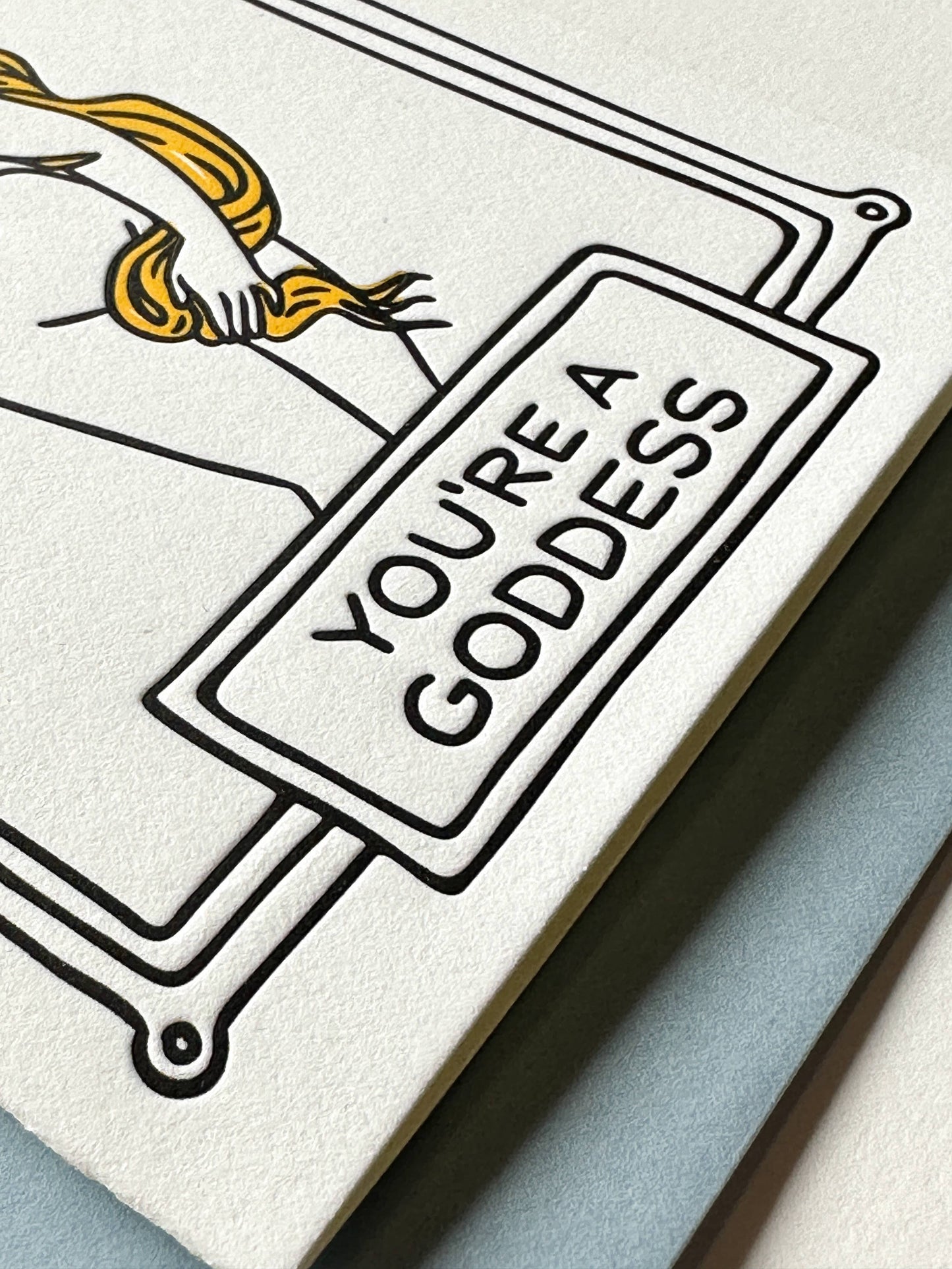 You're A Goddess - Art History Letterpress Greeting Card