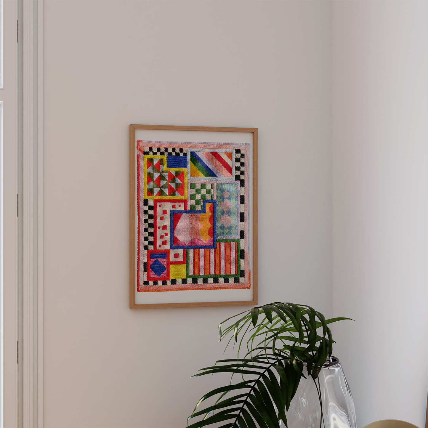 Amusant No.1 Needlepoint, Art Print, 11 x 14"