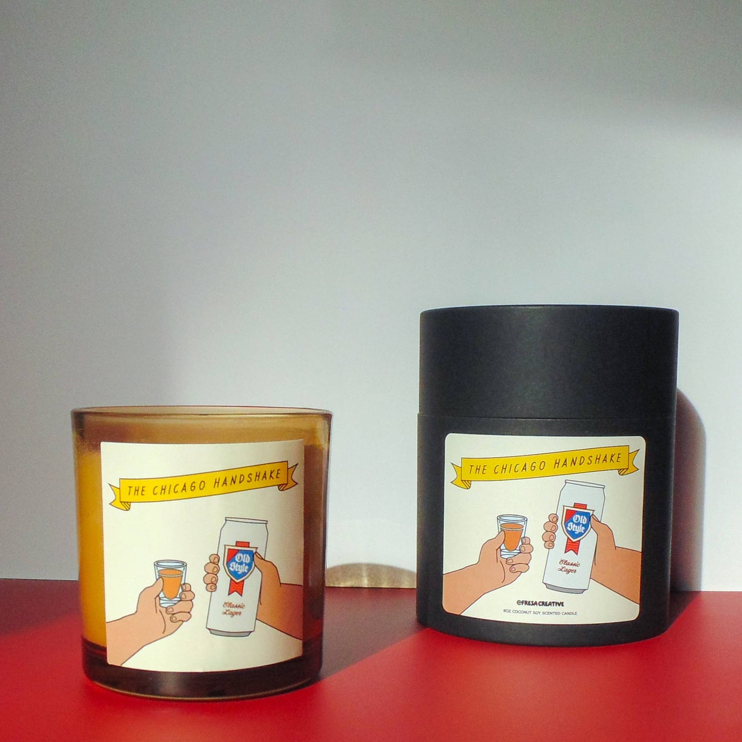 Chicago Handshake Candle, Malort inspired scent