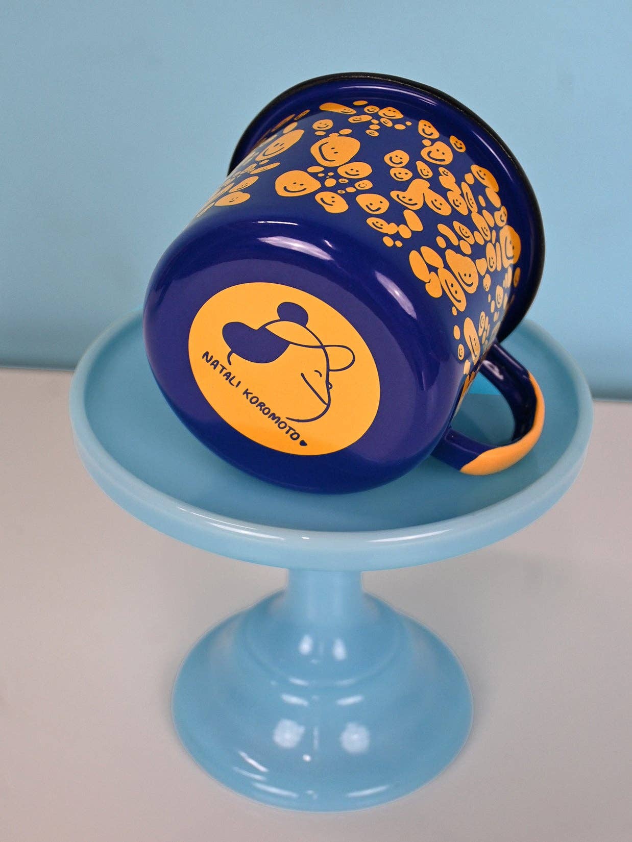 "Speckled Smileys" Enamel mug