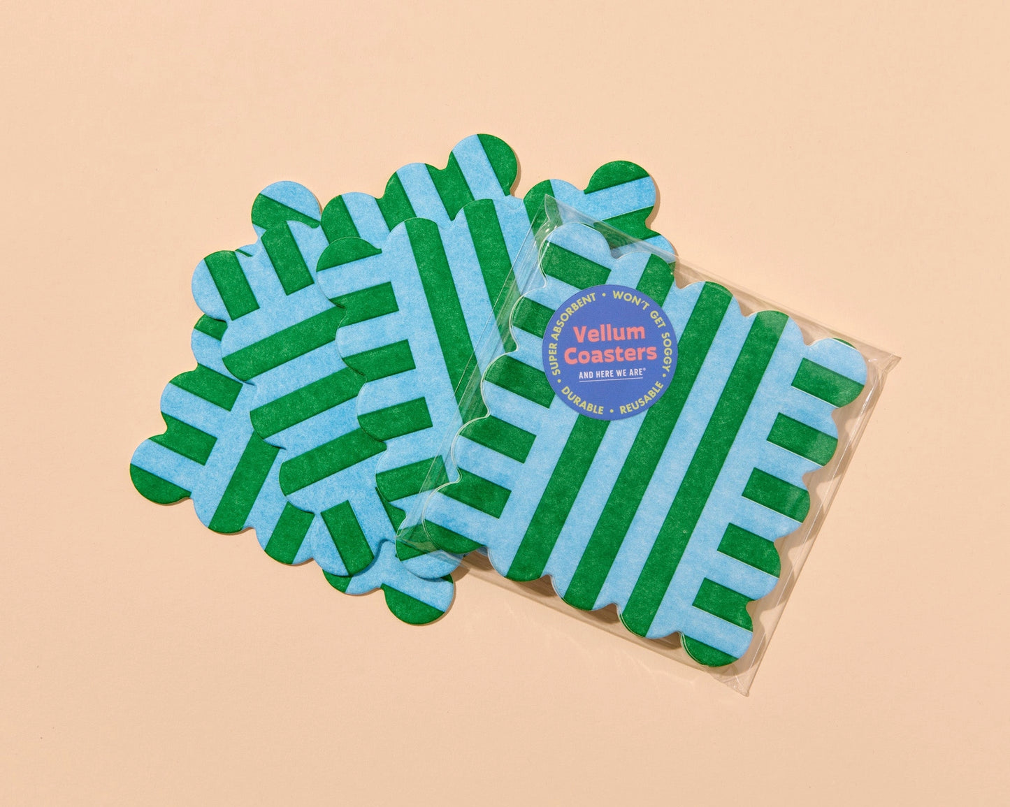 Riviera Letterpress Vellum Coaster Set