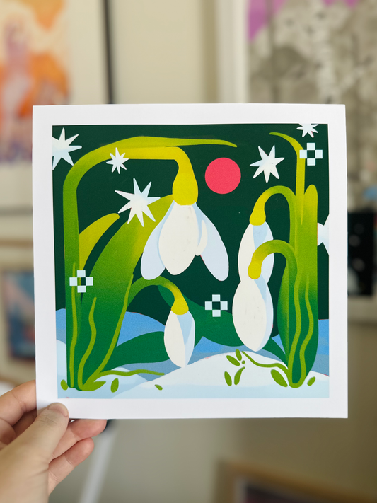 Snowdrops in Spring Print