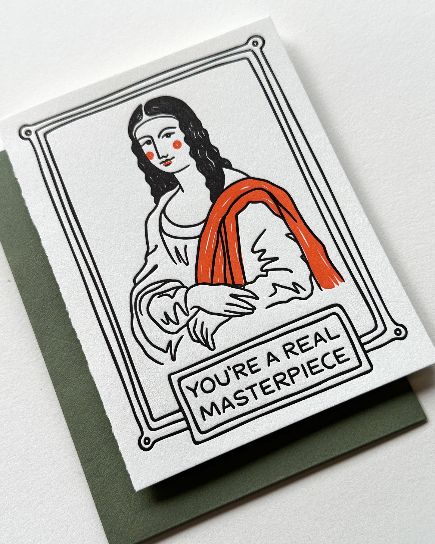 You're A Masterpiece - Art History Letterpress Greeting Card