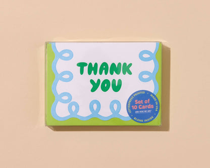 Coquette Letterpress Scallop Thank You Card Set (10)