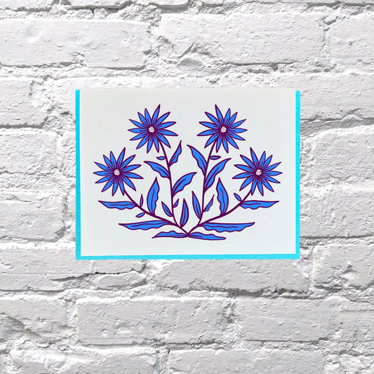 Blue Flower Card