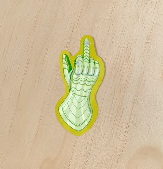 Rude Gauntlet Holographic Sticker