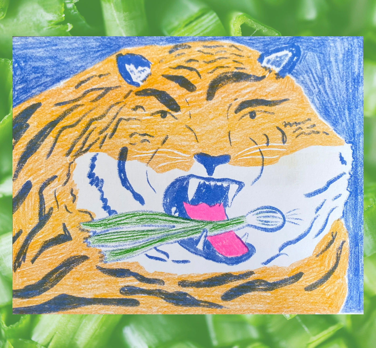 Tiger With Green Onion
