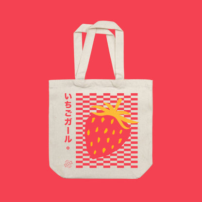 Strawberry Girl いちごガール Tote Bag