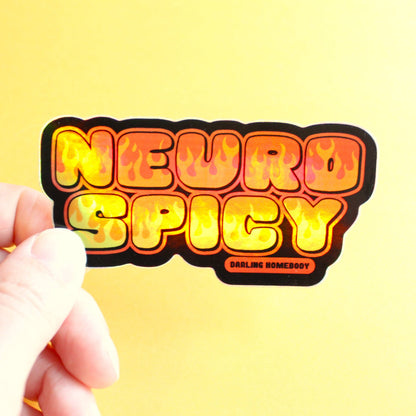 Neurospicy Sticker. Holographic Effect. Weatherproof.