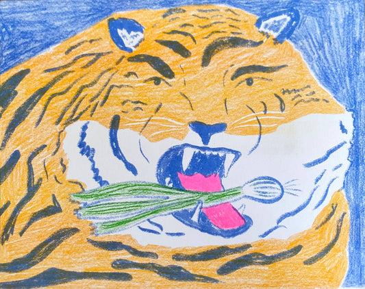 Tiger With Green Onion