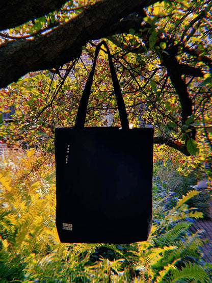 Sleeping Flower - Black Tote Bag