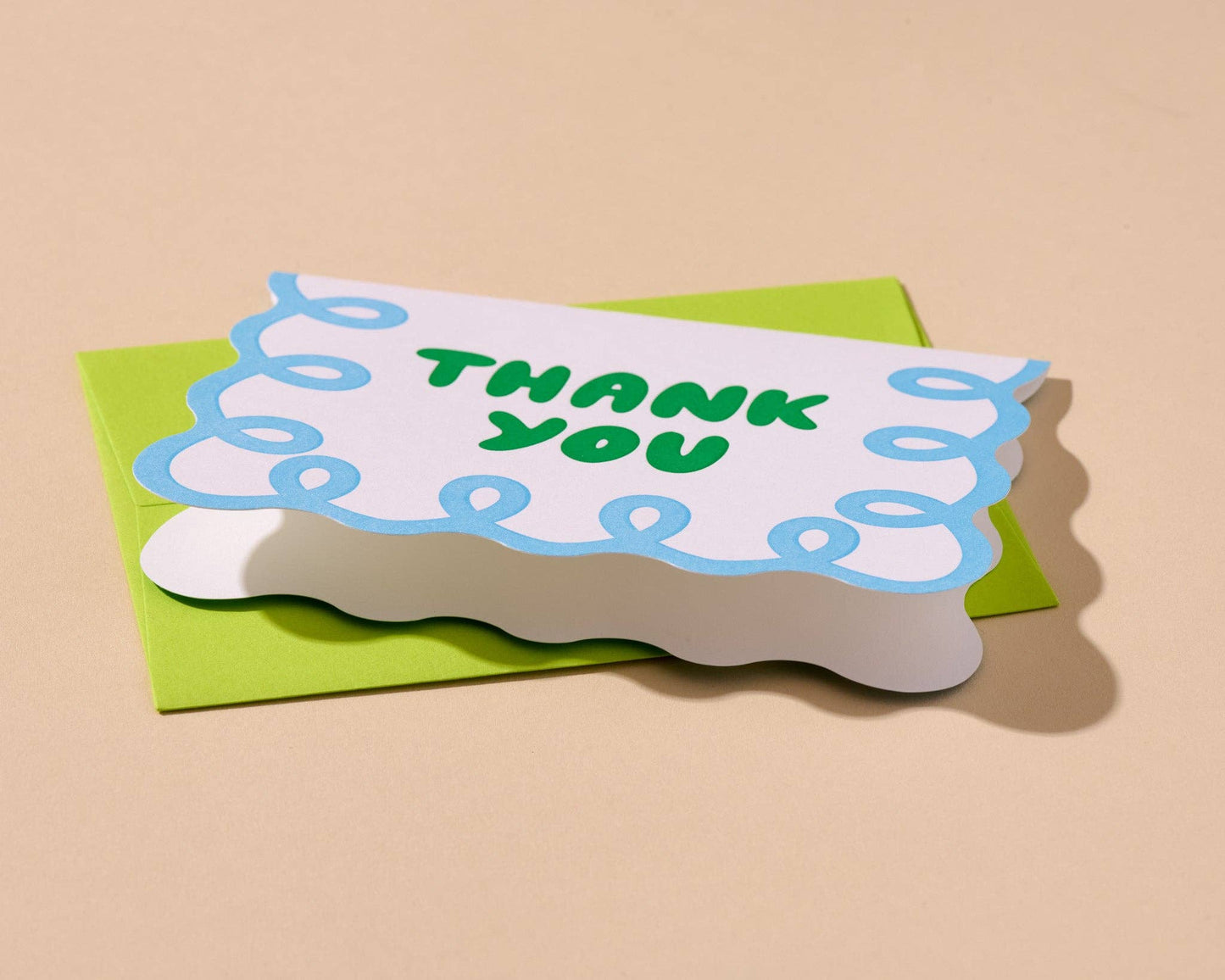 Coquette Letterpress Scallop Thank You Card Set (10)
