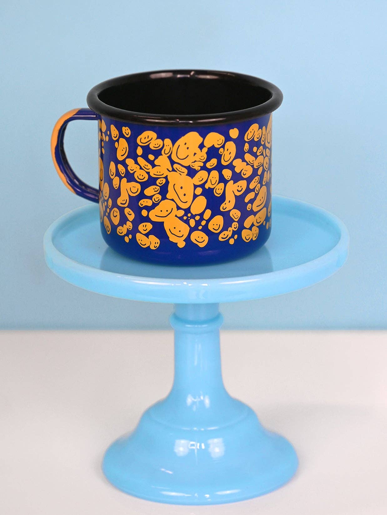 "Speckled Smileys" Enamel mug