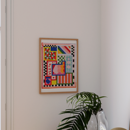 Amusant No.1 Needlepoint, Art Print, 11 x 14"