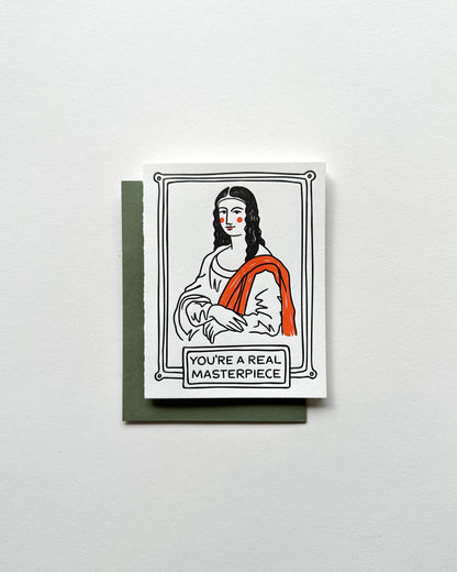 You're A Masterpiece - Art History Letterpress Greeting Card