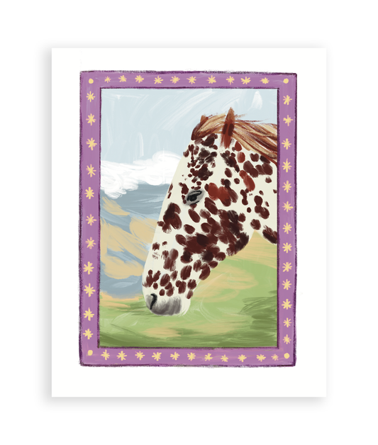 Horse and Stars Art Print