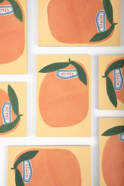 Wonky Orange Grocery Sticker Notepad
