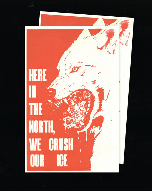Crush Ice Risograph Printed Poster - I.C.E. Out!