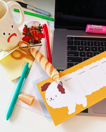 Daisy Dog Weekly Desk Planner