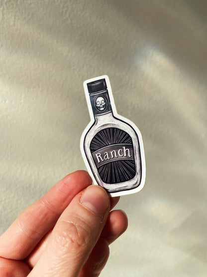 Haunted Ranch dressing bottle sticker