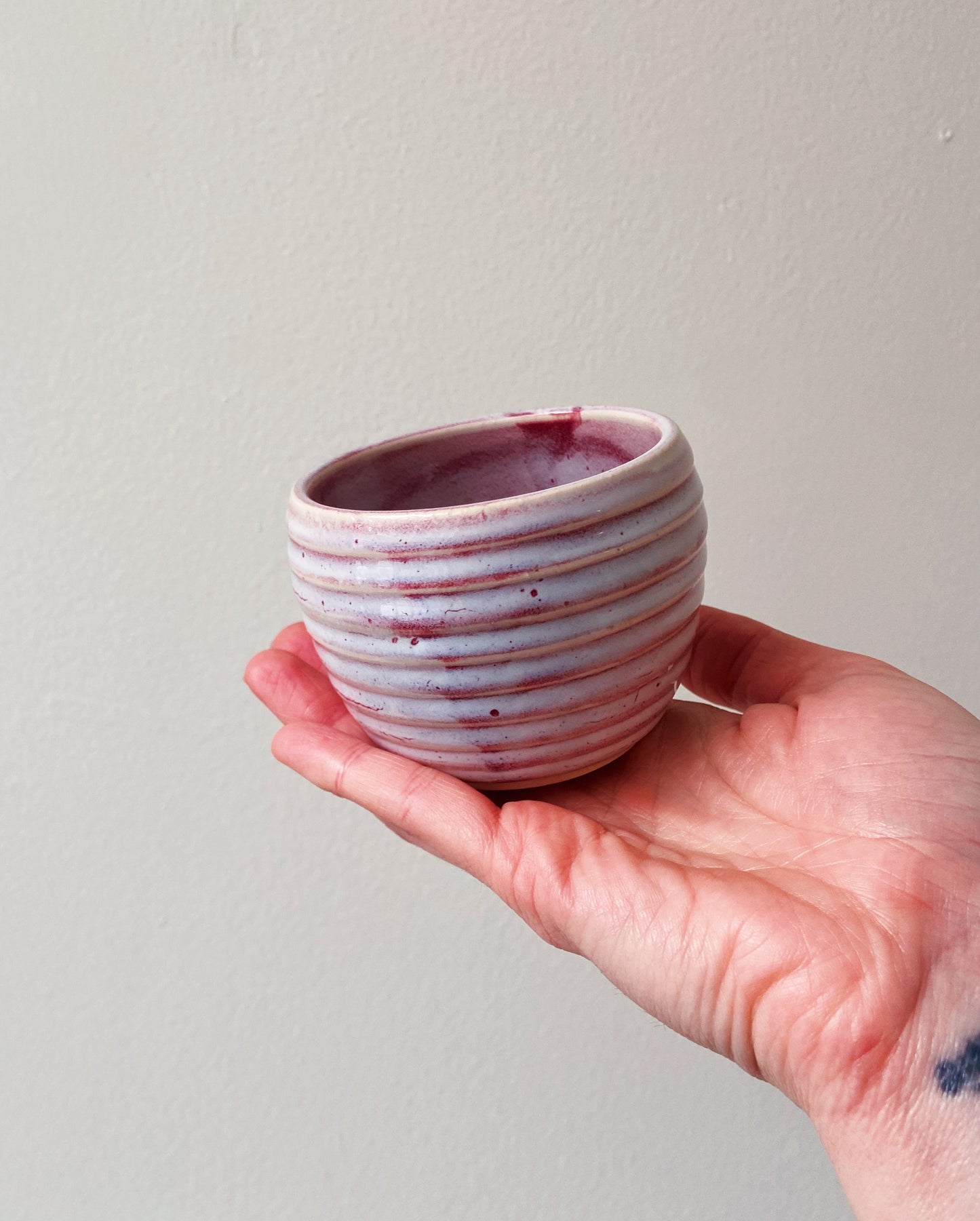 Small White and Red Bowl