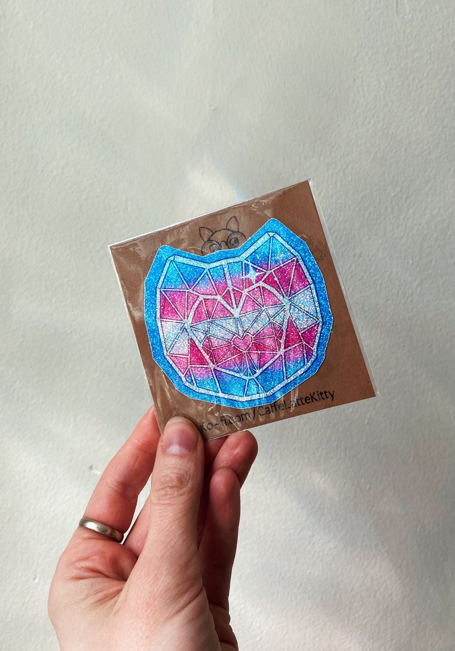 Trans Flag Crystal Cat