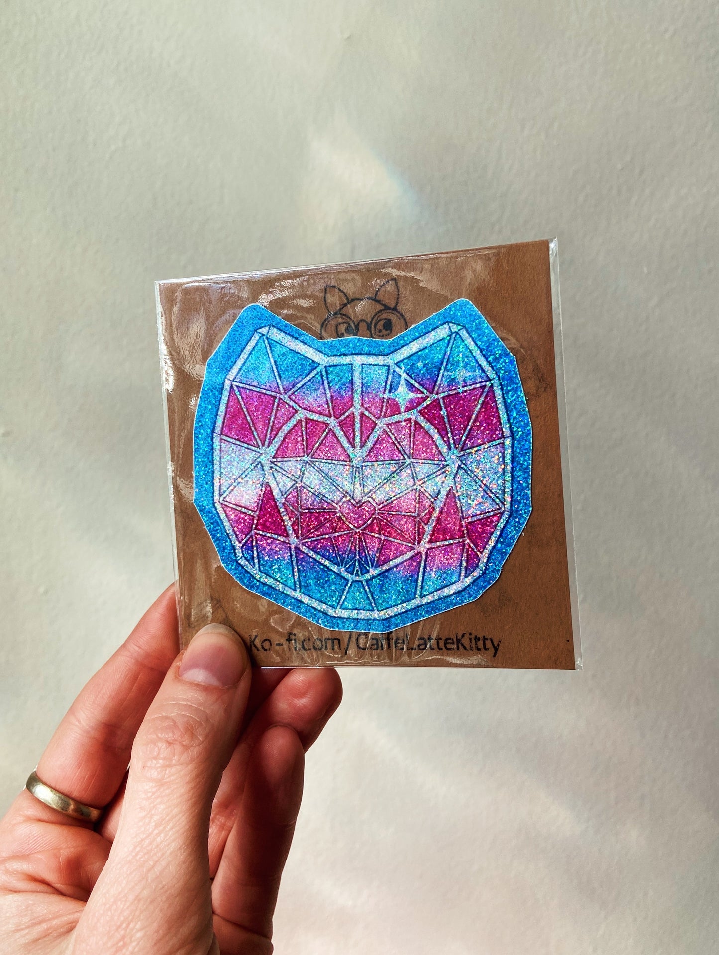 Trans Flag Crystal Cat