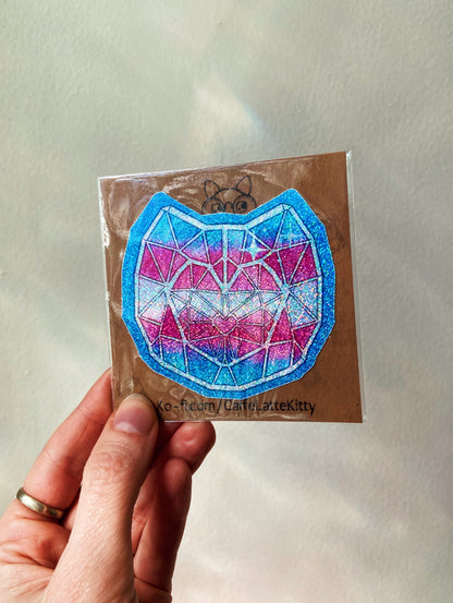 Trans Flag Crystal Cat