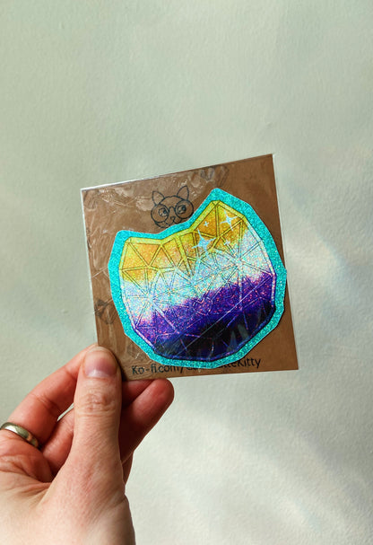 Non-Binary Flag Crystal Cat