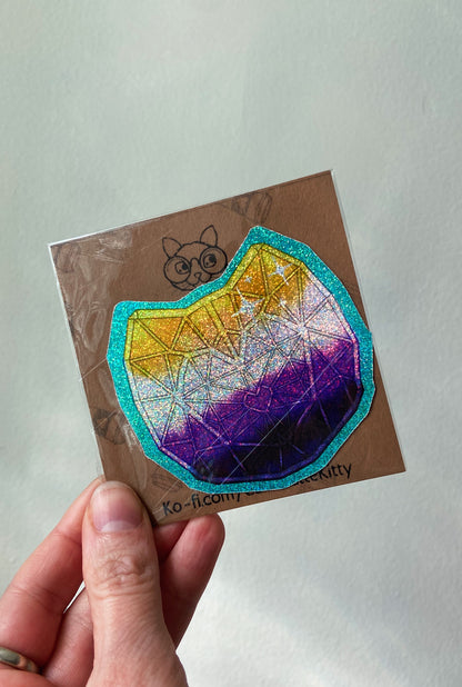Non-Binary Flag Crystal Cat