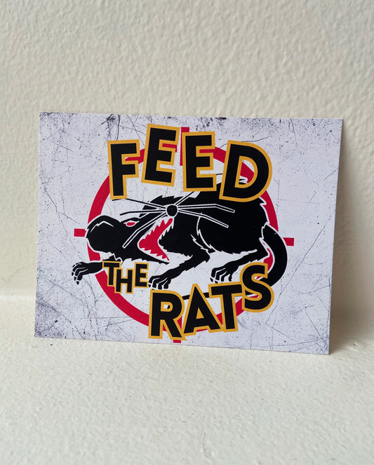 Feed the Rats postcard