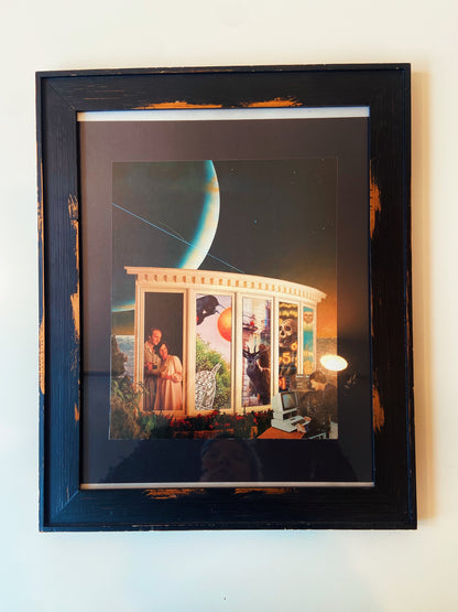 The Animator - Framed, handmade paper collage
