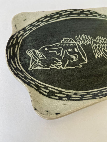 Large Mouth Bass Ceramic Tray