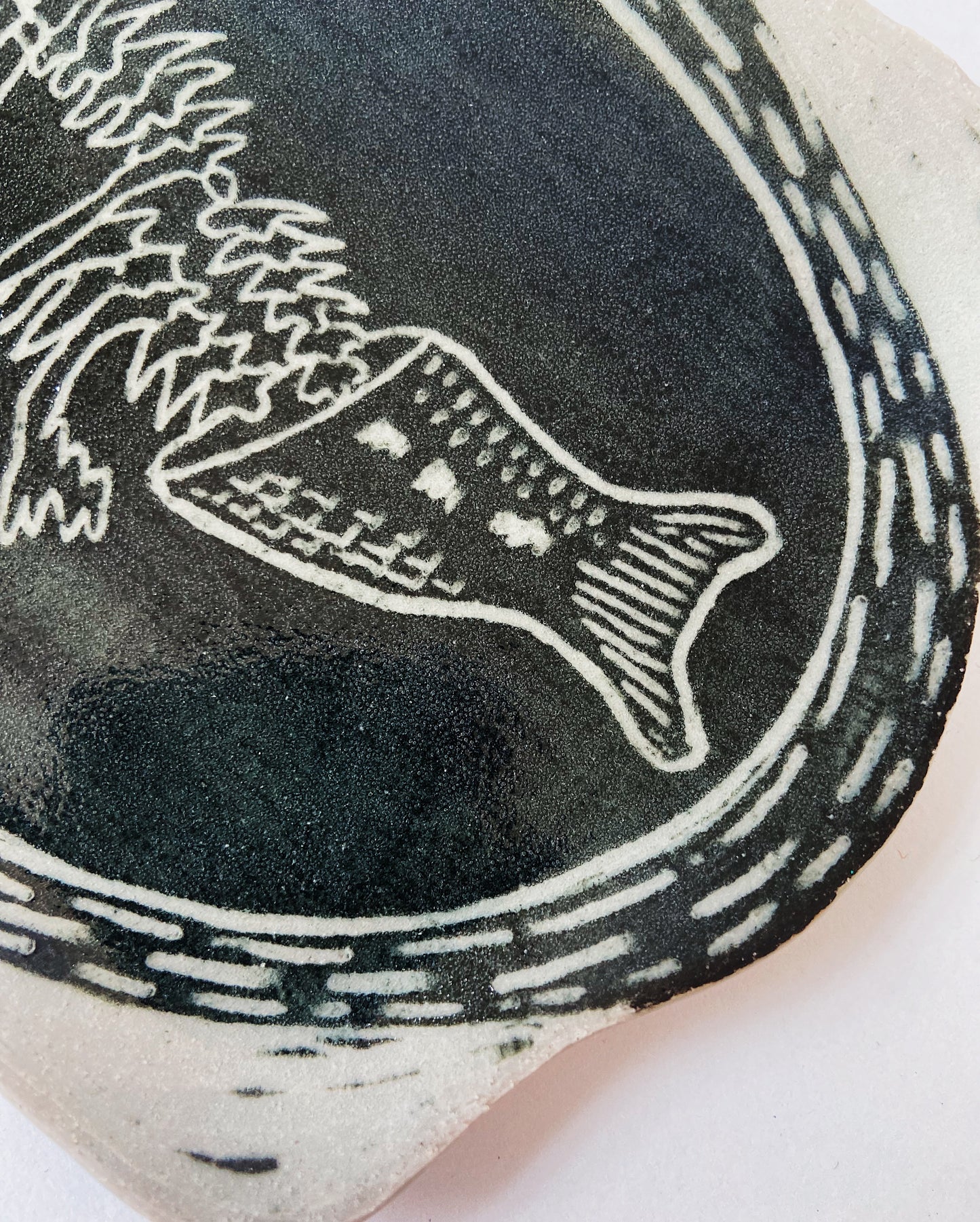 Large Mouth Bass Ceramic Tray