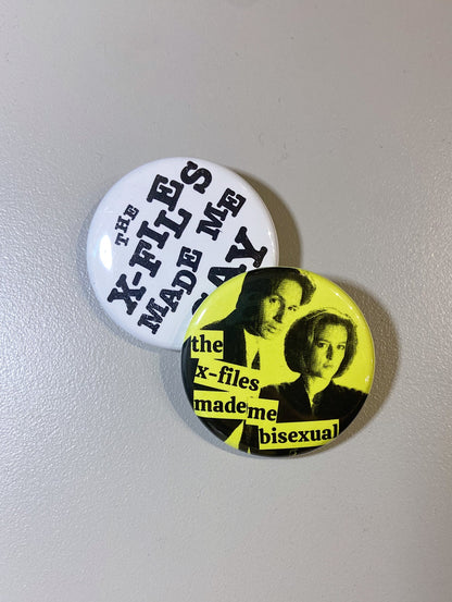 the x-files made me gay pin