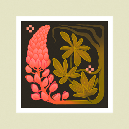 Pink Lupine Print