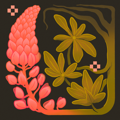 Pink Lupine Print