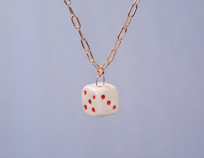 Red Dice Necklace