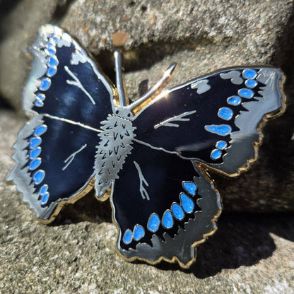 Golden Mourning Cloak Butterfly Pin