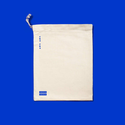 Blue Neko • Drawstring Pouch • 11x14