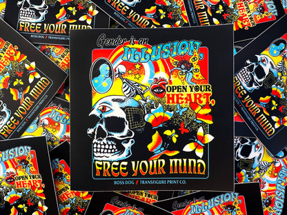 Gender Is An Illusion Sticker