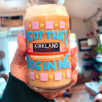 I Got That (Hot) Dog In Me - 16oz. Glass Tumbler