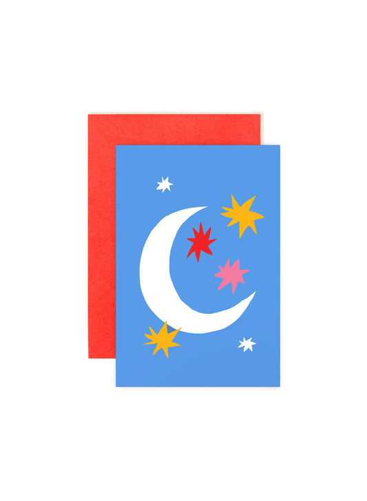 Moon and Stars – Celestial Mini Note Card