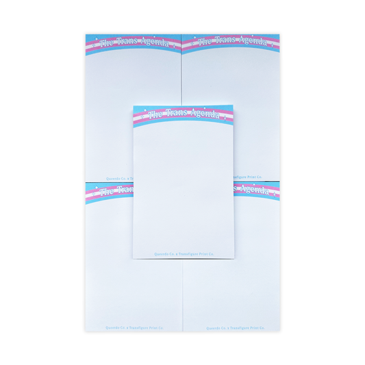 The Trans Agenda Queerdo Co. x Transfigure Print Co. Notepad