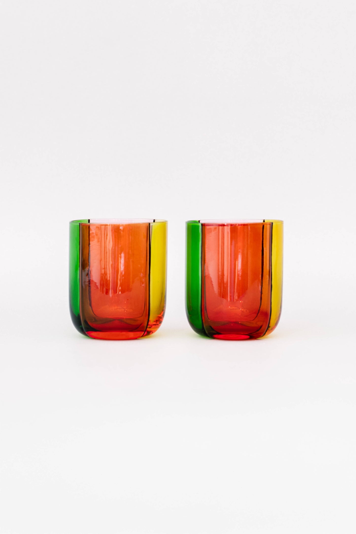 Low Ball Glasses, Colorblock