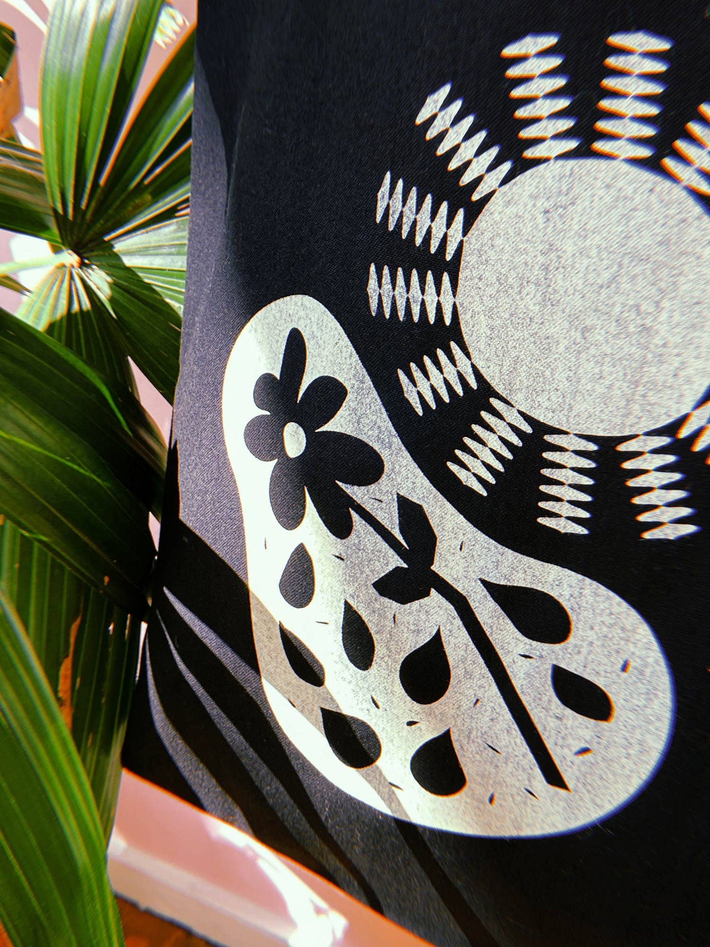 Sleeping Flower - Black Tote Bag