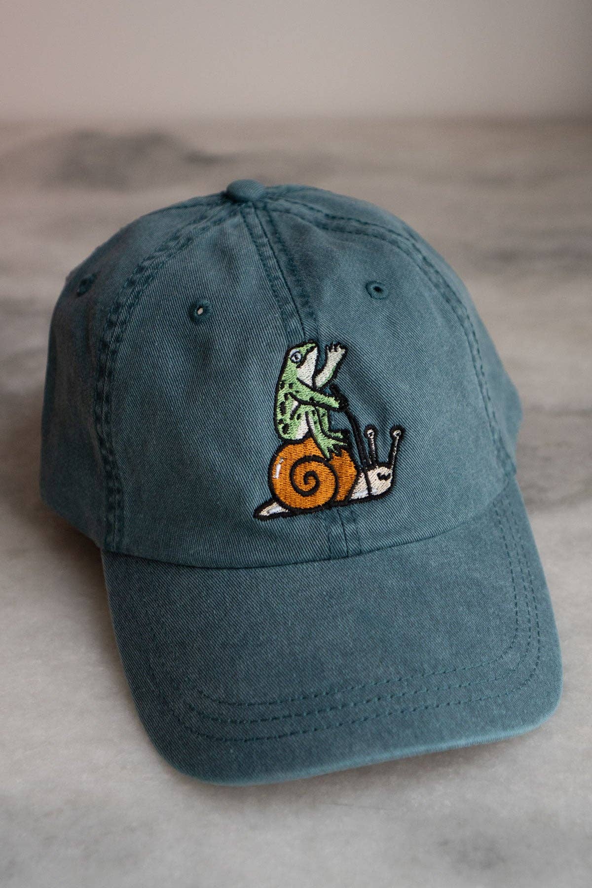 Lose my Shit Front & Back Hat | Embroidered Dad Hat: Vintage Teal