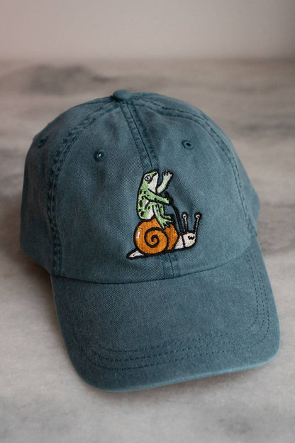 Lose my Shit Front & Back Hat | Embroidered Dad Hat: Vintage Teal