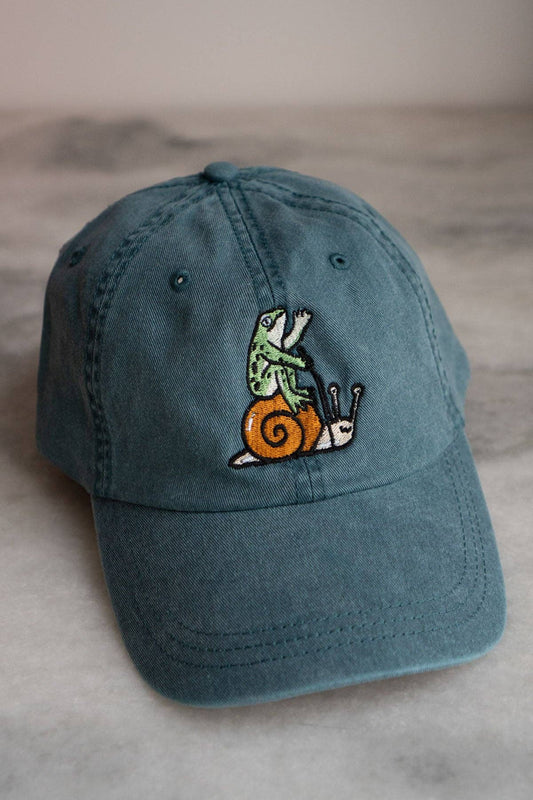 Lose my Shit Front & Back Hat | Embroidered Dad Hat: Vintage Teal